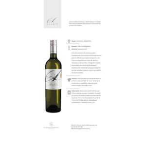 Botella de vino blanco borbore avanti chardonnay 750ml-jac-wine