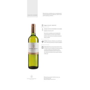 Botella de vino blanco borbore martin fierro chardonnay chenin-750ml-jac-wine