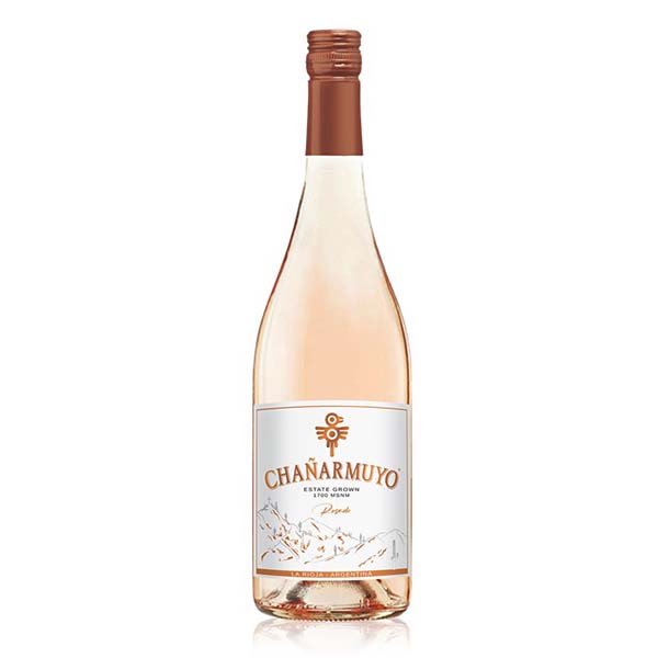 Botella de vinos rosado chañarmuyo rose jac-wine