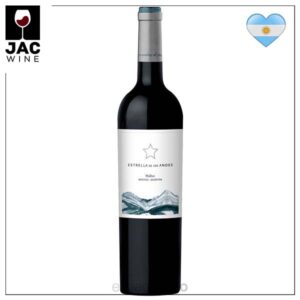 Botella de vino Estrella de los andes Malbec jacwine